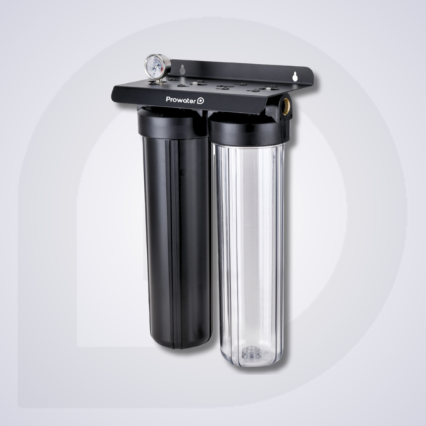 prowater 20" x 4.5" filter housing system twin 1" ports
